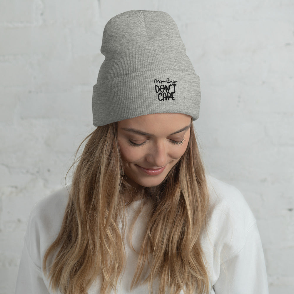 Momhair don't care Beanie