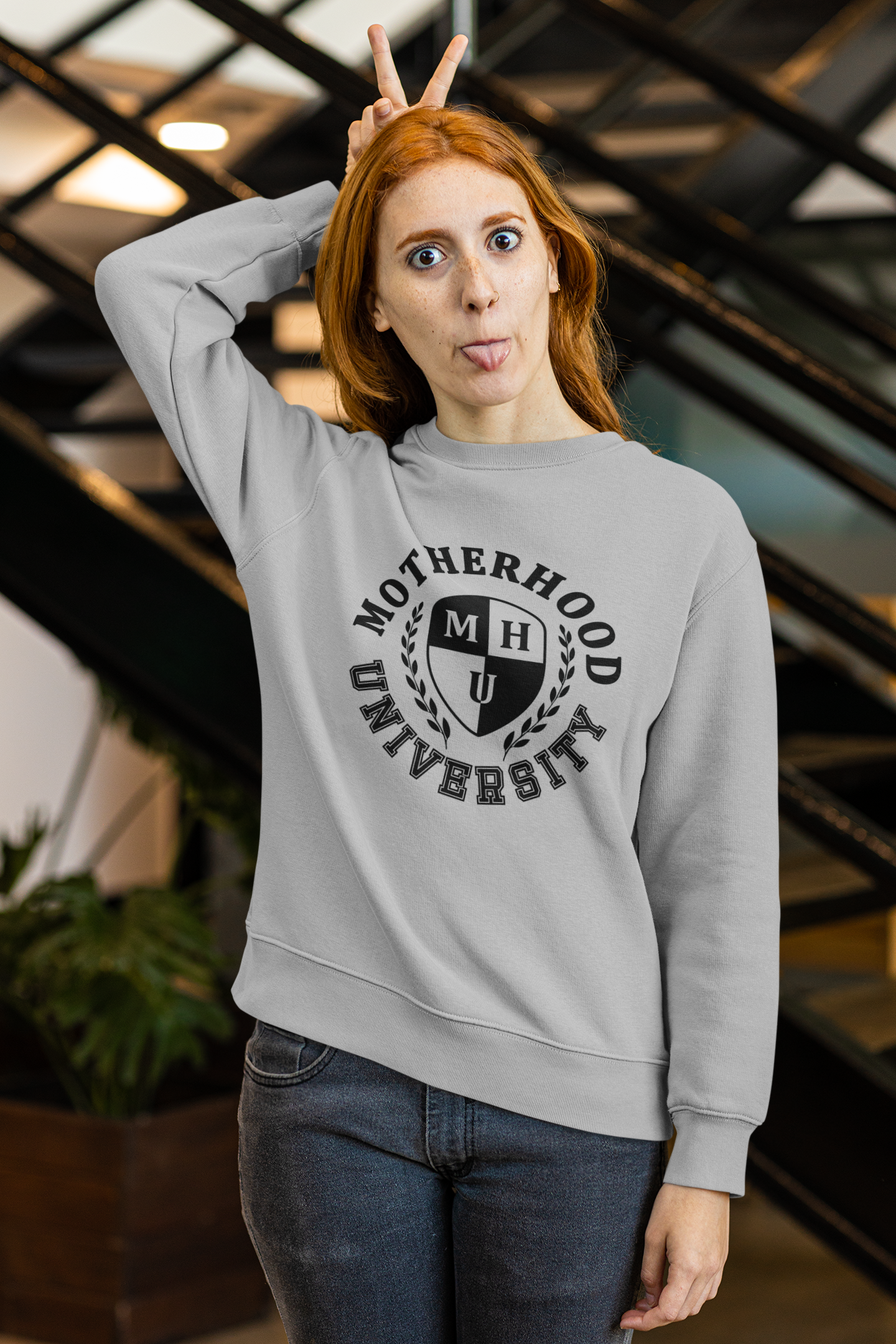 Motherhood University Light Grey