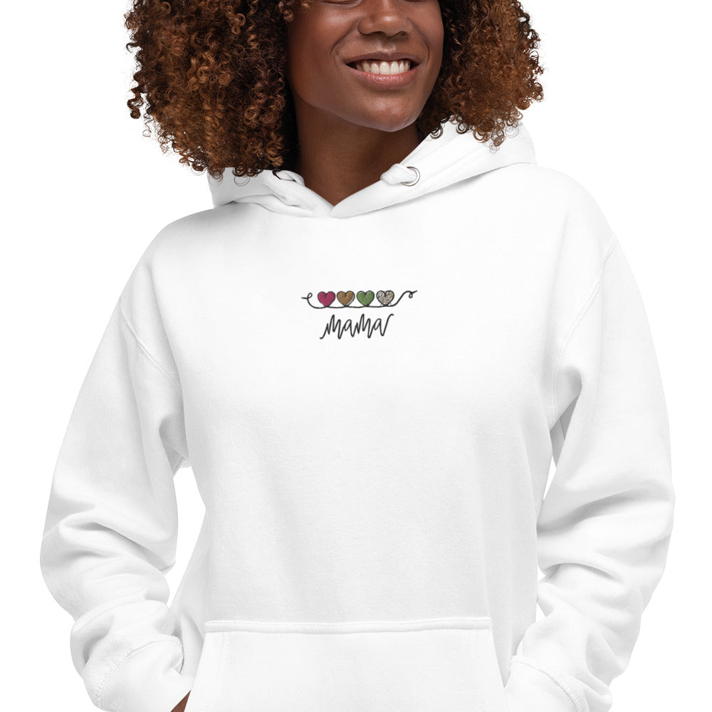 Mama Hearts Hoodie gestickt